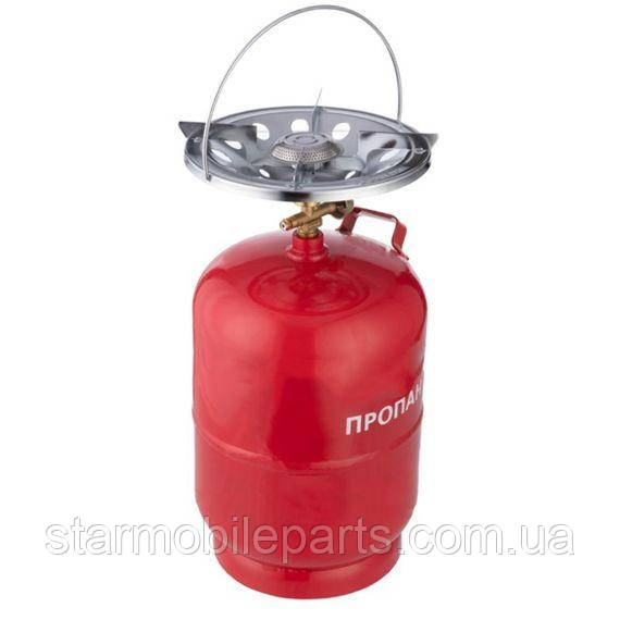 Газовий балон 12L з пальником та латунним краном, фото 1