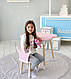 Новинка! Дитячий стіл рожевий хмарка з нішею і стільчик корона рожевий 93061, фото 7