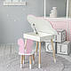 Дитячий столик хмаринка з пеналом та стільчик метелик, біло рожевий, фото 8