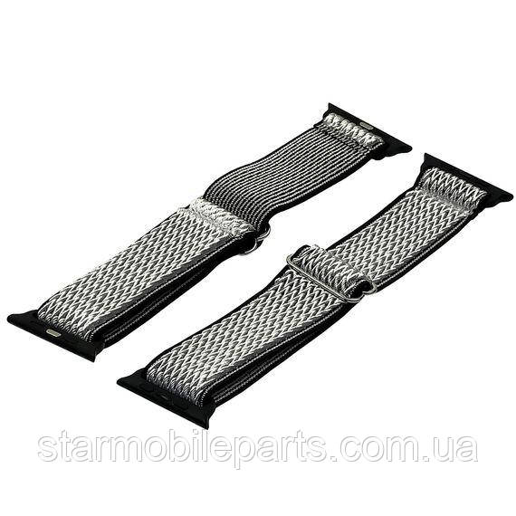 Ремінець нейлоновий для Apple Watch 42/ 44 mm колір 01 сріблястий one size, фото 1