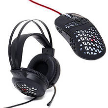 Комплект миші та навушники Jedel CP-06 чорний