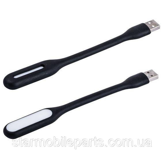 USB LED лампочка гнучка 3W, холодне світло чорна, фото 1