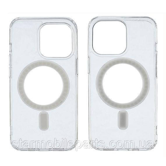 Чехол силиконовый Сlear Case MagSafe для Apple iPhone 15 Pro прозрачный, фото 1