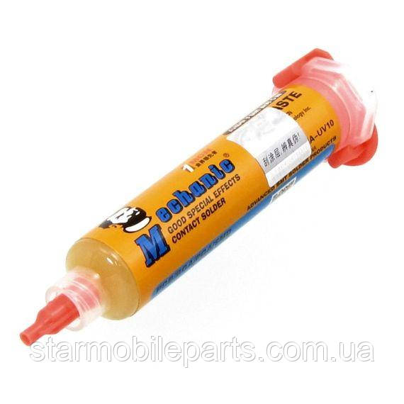 Флюс-паста Mechanic UV10 10 гр у шприці (без вмісту галогенів), фото 1