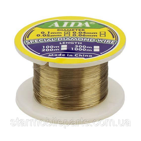 Дріт (струна) Aida 0,10 мм/ 100 м для розділення комплектів дисплей+тачскрін, фото 1