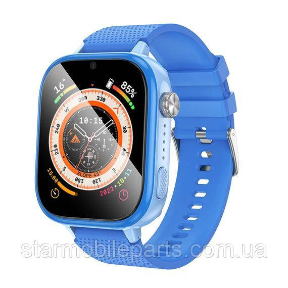 Дитячий смарт годинник Hoco Y101 4G з функцією відеодзвінка blue, фото 1