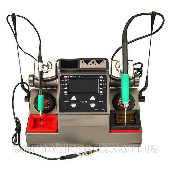 Паяльна станція прецизійна Aifen А902 (2 паяльники стандарту JBC 115 і 210, 6 каналів пам'яті, 350W, 100°C - 450°C), фото 1