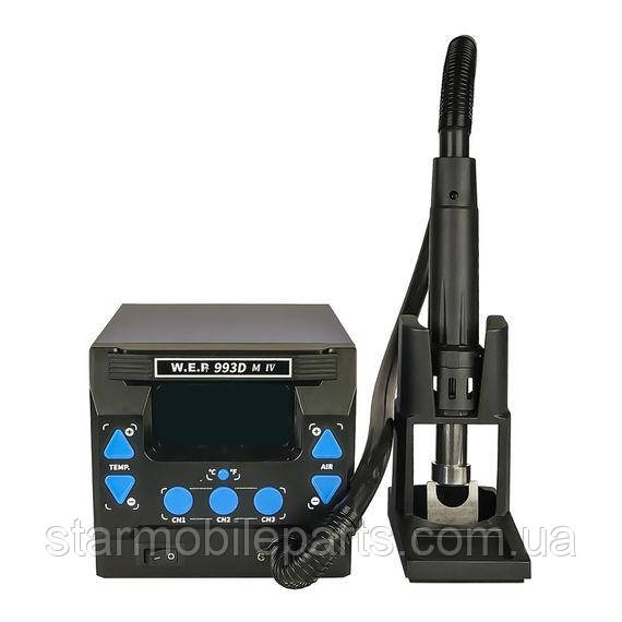 Паяльна станція WEP 993DM-IV, фен, цифрова індикація, 3 режими пам'яті, 1000W, t 100-500 °C, фото 1