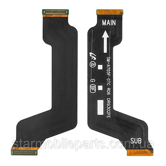 Шлейф для Samsung A705 Galaxy A70 (2019)/ A707 Galaxy A70S (2019) системний (міжплатний), фото 1