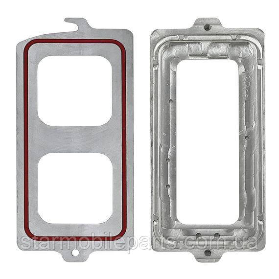 Двоскладова форма для Apple iPhone 13/ 13 Pro, з затискними болтами, металева, для склеювання рамок з дисплеями, фото 1