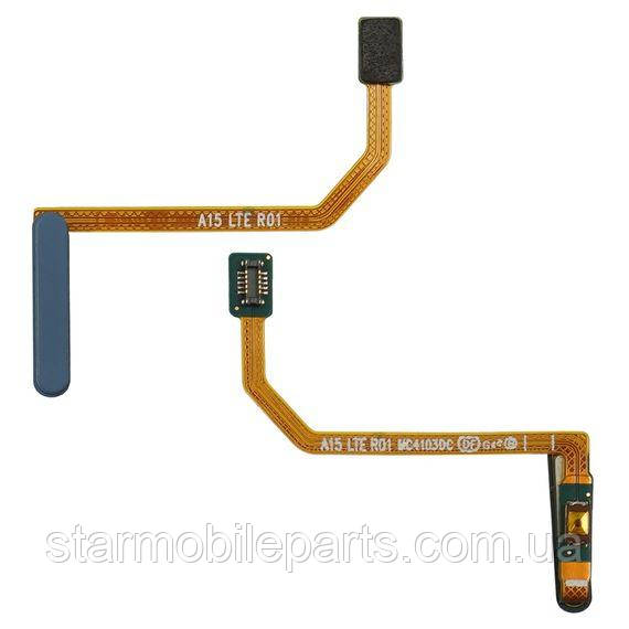 Шлейф для Samsung A156 Galaxy A15 с синим сканером отпечатка пальца, фото 1