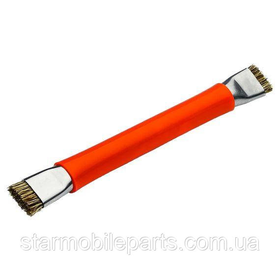 Щітка антистатична СС-01 двостороння, пластикова з металевою ручкою, фото 1