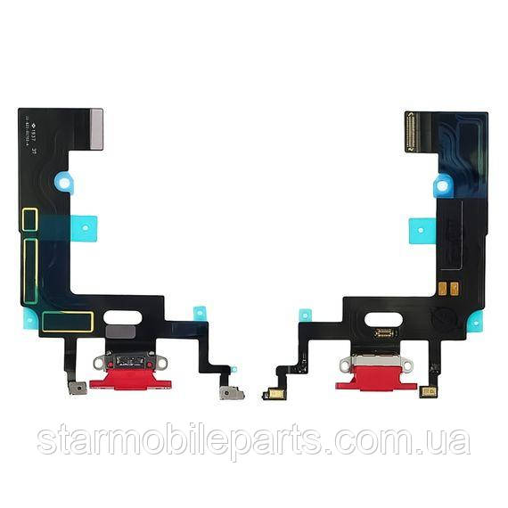 Шлейф для Apple iPhone XR з червоним роз'ємом живлення, з мікрофоном Original, фото 1