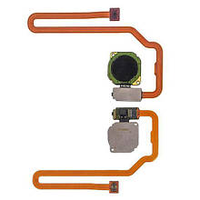 Шлейф для Huawei P Smart Plus (2019) з чорним сканером відбитка пальця