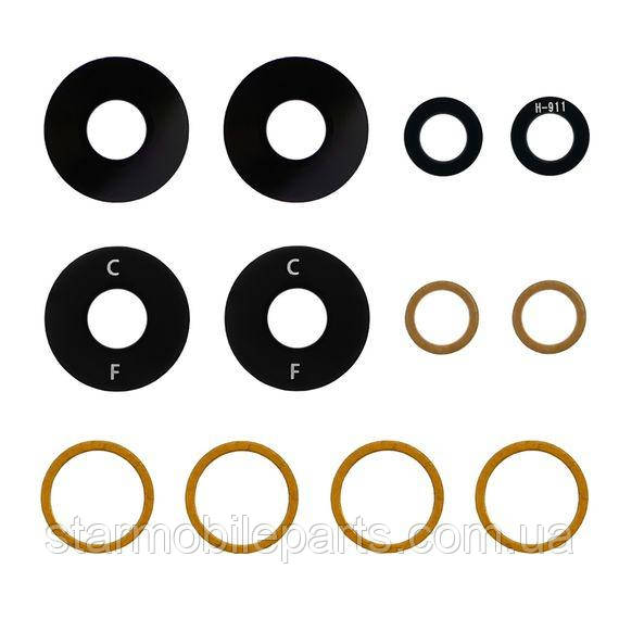 Скло камери для Xiaomi Redmi Note 12 (комплект 3 шт.) чорне, фото 1