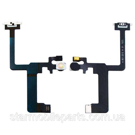 Шлейф для Apple iPhone 6 Plus на кнопку вкл./ Викл., З спалахом і мікрофоном, фото 1
