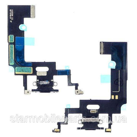 Шлейф для Apple iPhone XR з чорним роз'ємом живлення, з мікрофоном
