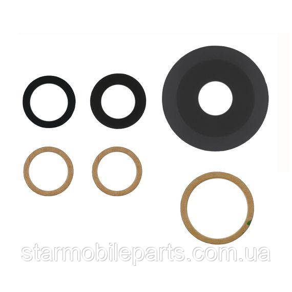 Скло камери для Xiaomi 12 Pro (комплект 3 шт.) чорне, фото 1