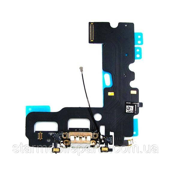 Шлейф для Apple iPhone 7 з білим роз'ємом живлення, з мікрофоном, фото 1