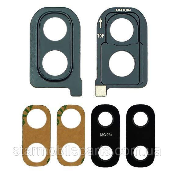 Скло камери для Samsung A405 Galaxy A40 (2019) з синьою рамкою, фото 1