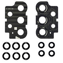 Скло камери для Samsung A736 Galaxy A73 (2022) (комплект 5 шт.) з чорною рамкою