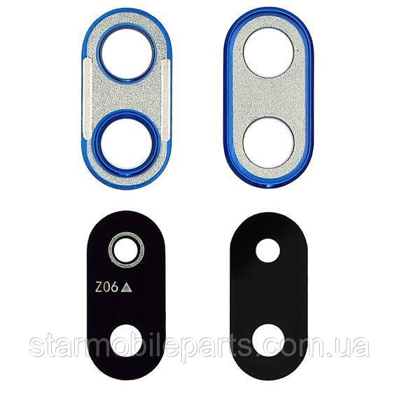 Скло камери для Huawei P Smart Plus (2018) з синьою рамкою, фото 1