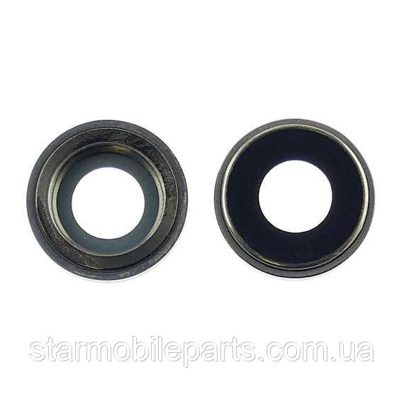 Скло камери для Apple iPhone XR з чорною рамкою, фото 1