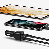 Автомобільний зарядний пристрій Spigen PC2000 PowerArc Car Charger 65 W/ USB C PD/QC3.0 Black (ACP02562), фото 2