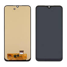 Дисплей для Samsung A245 Galaxy A24 (2023) з чорним тачскрином (з широким обідком) OLED