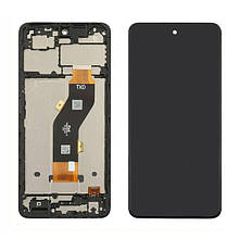 Дисплей для TECNO Spark 20C (BG7n) з чорним тачскрином і корпусною рамкою