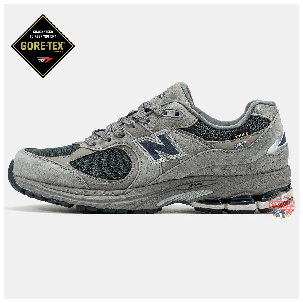Чоловічі кросівки New Balance 2002R Gore-Tex Grey, сірі замшеві кросівки нью беланс 2002R гортекс NB 2002R нб