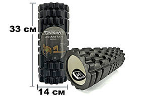 Масажний ролик EasyFit Grid Roller 33 см v.1.1 Чорний