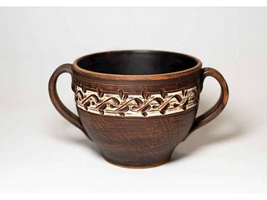 Бульйонниця керамічна 600мл ангоб з ручкою ТМ ARTEL KERAMIST FG