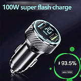 Автомобільне ЗУ з вольтметром для телефонів 2хUSB швидка зарядка QC3.0 з підсвічуванням, фото 7