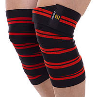 Колінні бинти для присідань Zelart TA-2646 2шт чорний-червоний