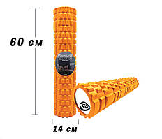 Масажний ролер EasyFit Grid Roller 60 см v.3.1 помаранчевий