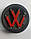 ЕМБЛЕМА "WV" Volkswagen (Фольцваген ЗАДНЯ 111 ММ GOLF 4 98-03 (1J6 853 630) чорний глянець, фото 6