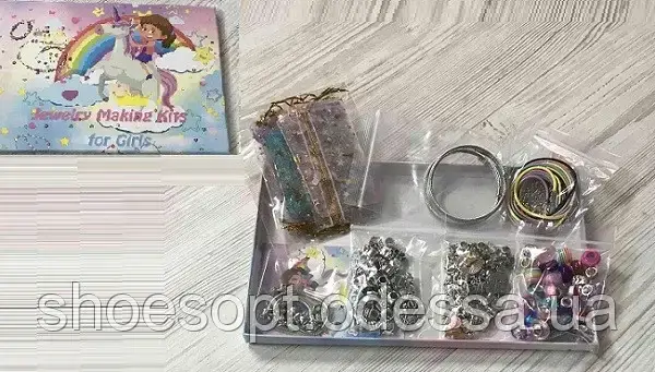 Набір намистин та підвісок для створення прикрас, 66 предметів, фото 1