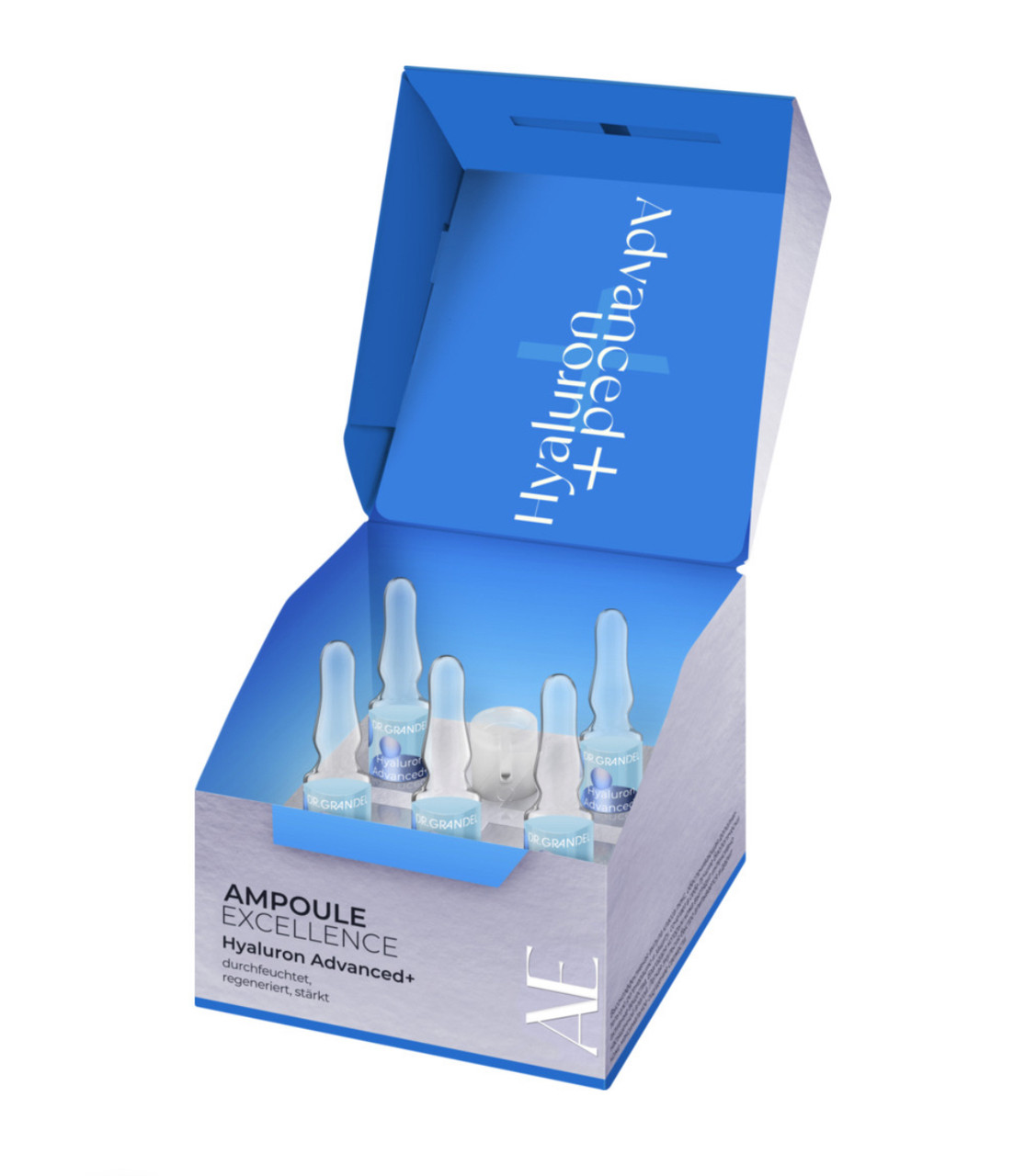 Ампули з гіалуроновим 10-кратним комплексом Dr. Grandel Hyaluron Advanced+, 5х3 мл