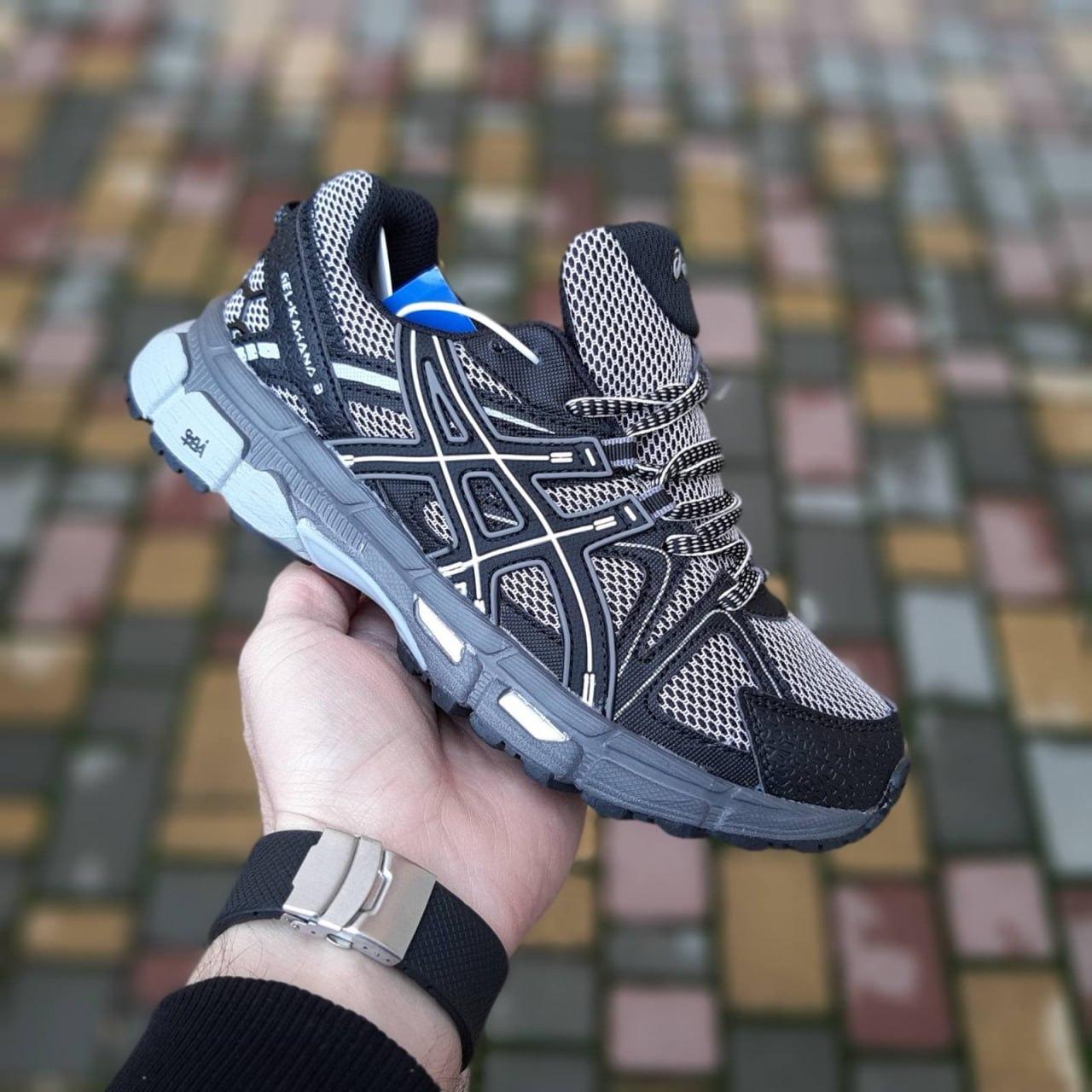 Зимові кросівки Asics Gel-Kahana 8 Black White Чорні Взуття Асікс Гель Кахана 8 комбінований матеріал термо унісекс