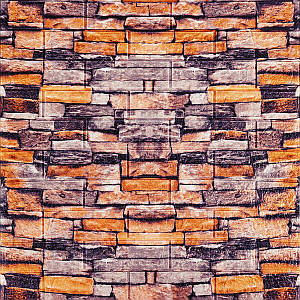 Декоративна 3D панель самоклейка 700х770х3мм Піщаник Катиринославська цегла (045-3) SW-00000692