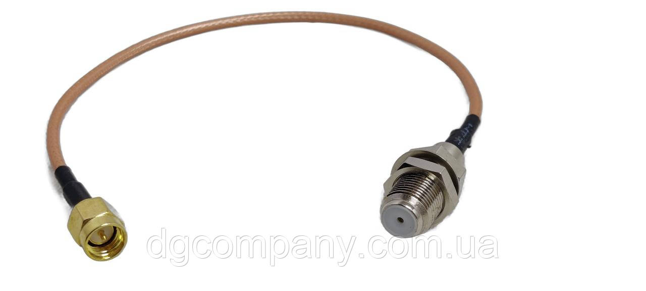 Перехідник пігтейл F female-SMA male прямий, 20см, фото 1