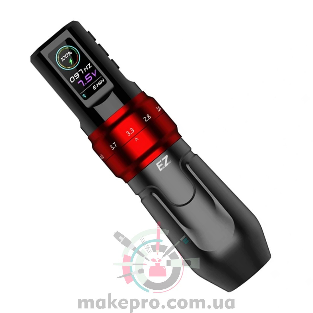 Беспроводная тату машинка EZ P3 PRO (Black with red)