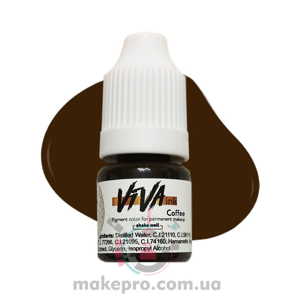 4 ml Пігмент Viva ink Eyebrows №4 "Coffee", фото 1