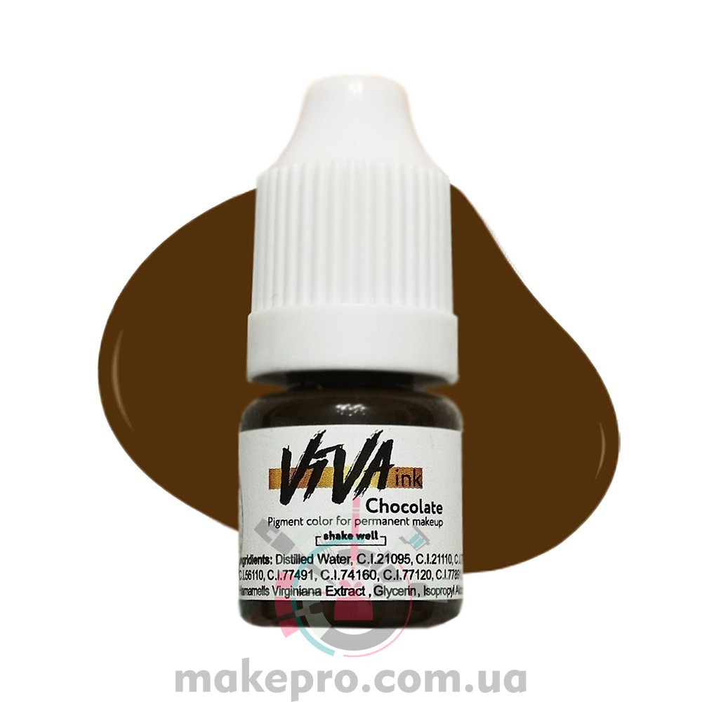 4 ml Пігмент Viva ink Eyebrows № 3 "Chocolate", фото 1