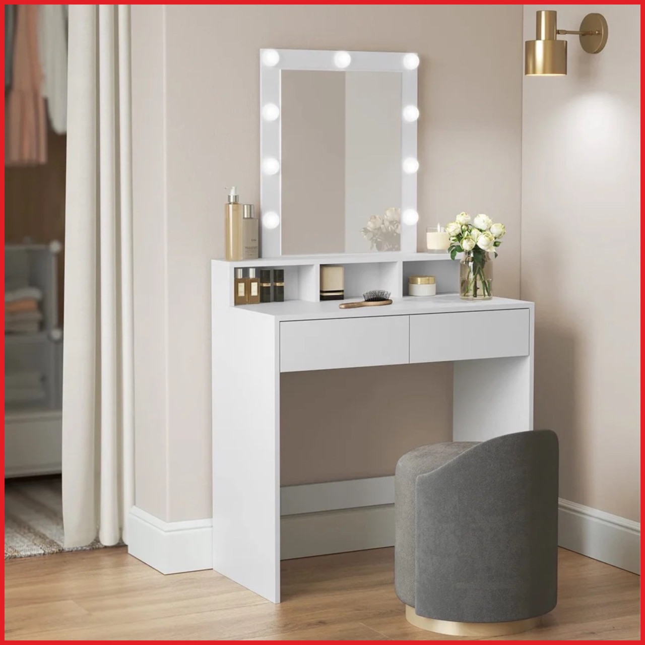 Современный туалетный столик led с зеркалом и подсветкой, Косметический ...