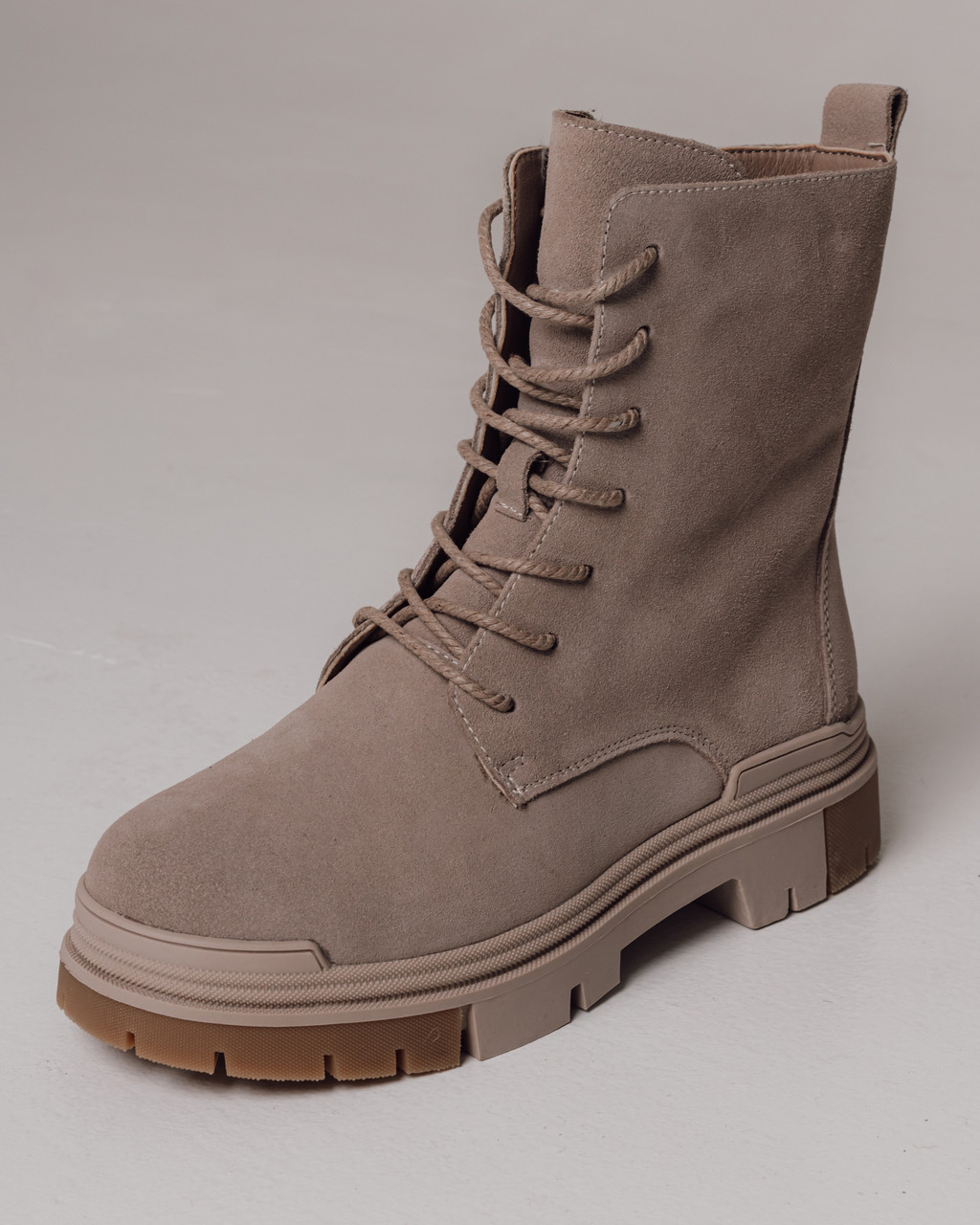 Черевики високі зимові Lola Andy 8855 36 бежеві замша шерсть