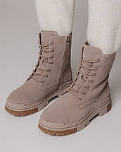 Черевики високі зимові Lola Andy 8855 36 бежеві замша шерсть, фото 2