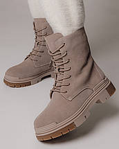 Черевики високі зимові Lola Andy 8855 36 бежеві замша шерсть, фото 3