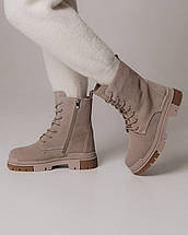 Черевики високі зимові Lola Andy 8855 36 бежеві замша шерсть, фото 5